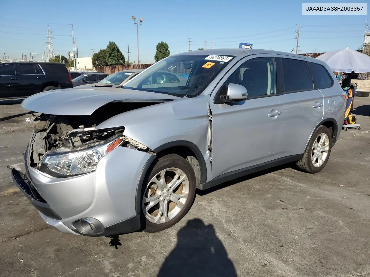 2015 Mitsubishi Outlander Se VIN: JA4AD3A38FZ003357 Lot: 76845894