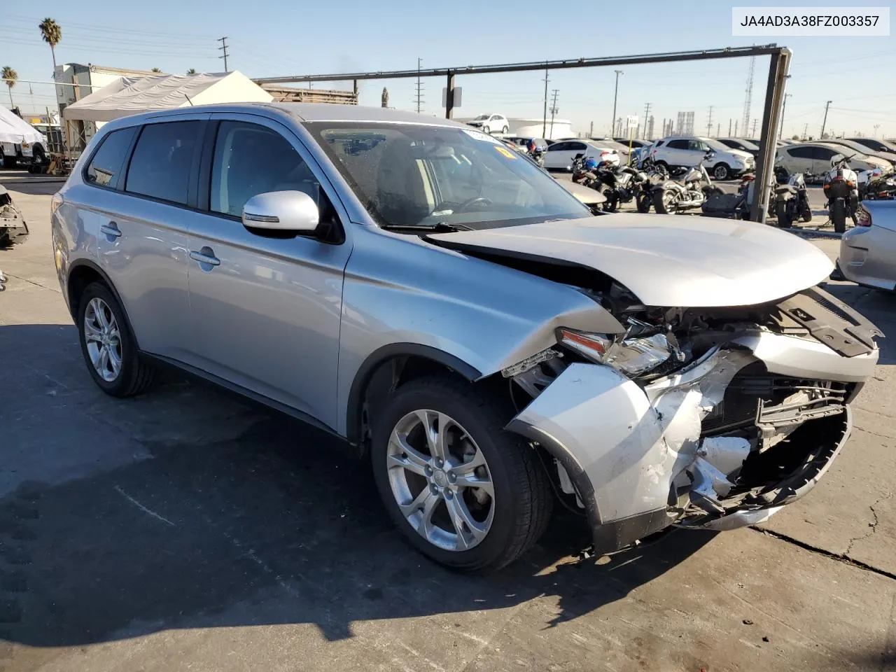 2015 Mitsubishi Outlander Se VIN: JA4AD3A38FZ003357 Lot: 76845894