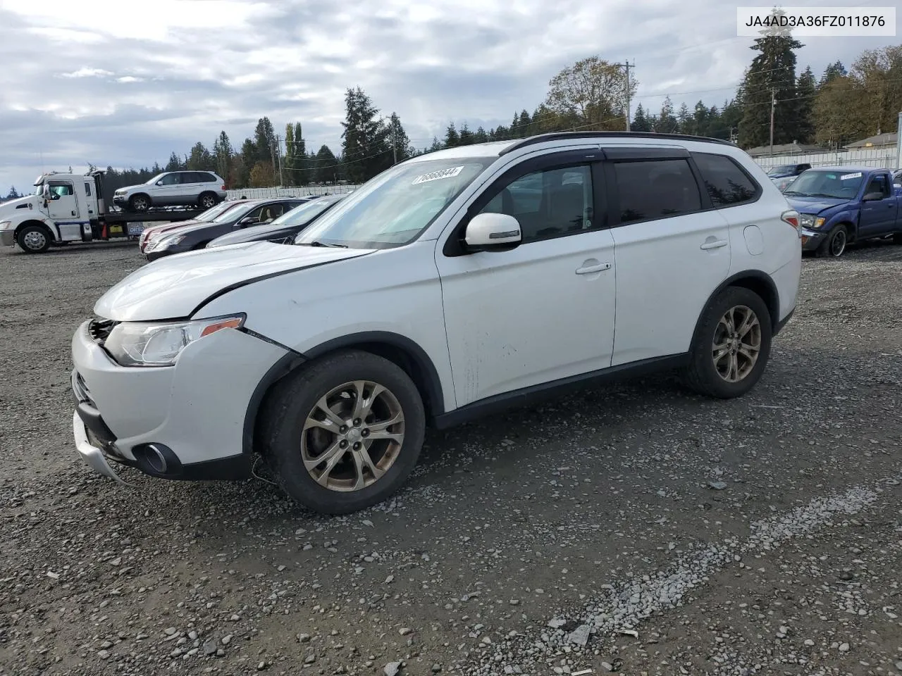 2015 Mitsubishi Outlander Se VIN: JA4AD3A36FZ011876 Lot: 76868844