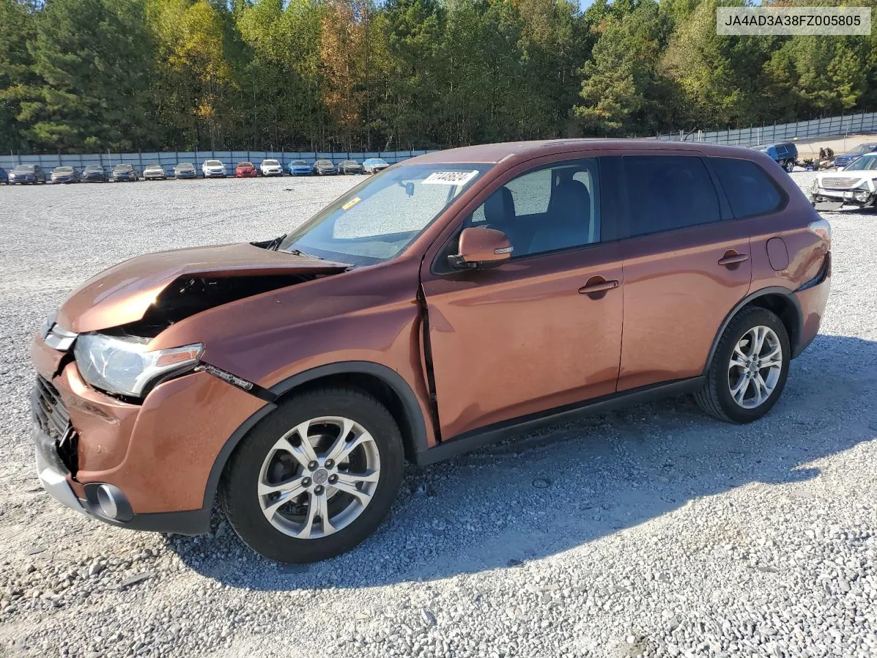 2015 Mitsubishi Outlander Se VIN: JA4AD3A38FZ005805 Lot: 77448624