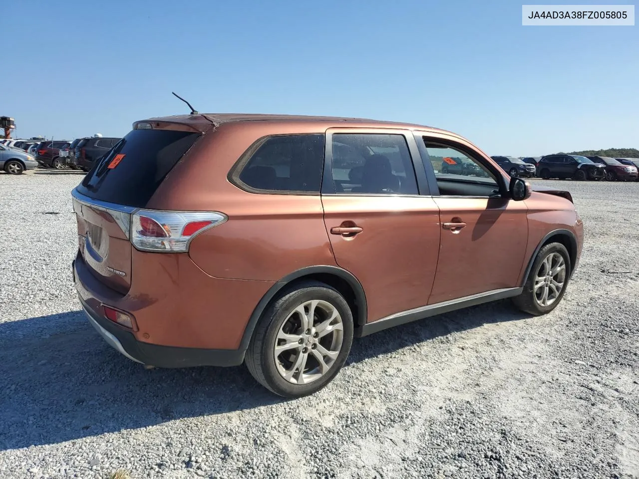 2015 Mitsubishi Outlander Se VIN: JA4AD3A38FZ005805 Lot: 77448624