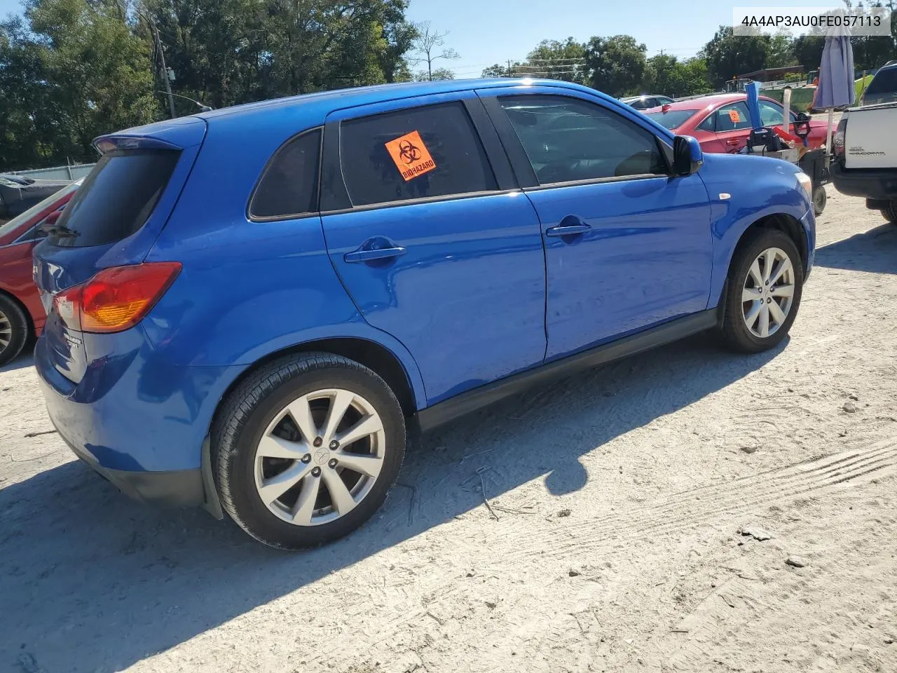 2015 Mitsubishi Outlander Sport Es VIN: 4A4AP3AU0FE057113 Lot: 77700484