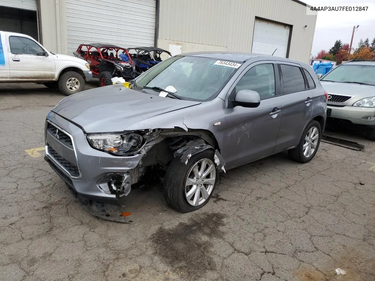 2015 Mitsubishi Outlander Sport Es VIN: 4A4AP3AU7FE012847 Lot: 78343434