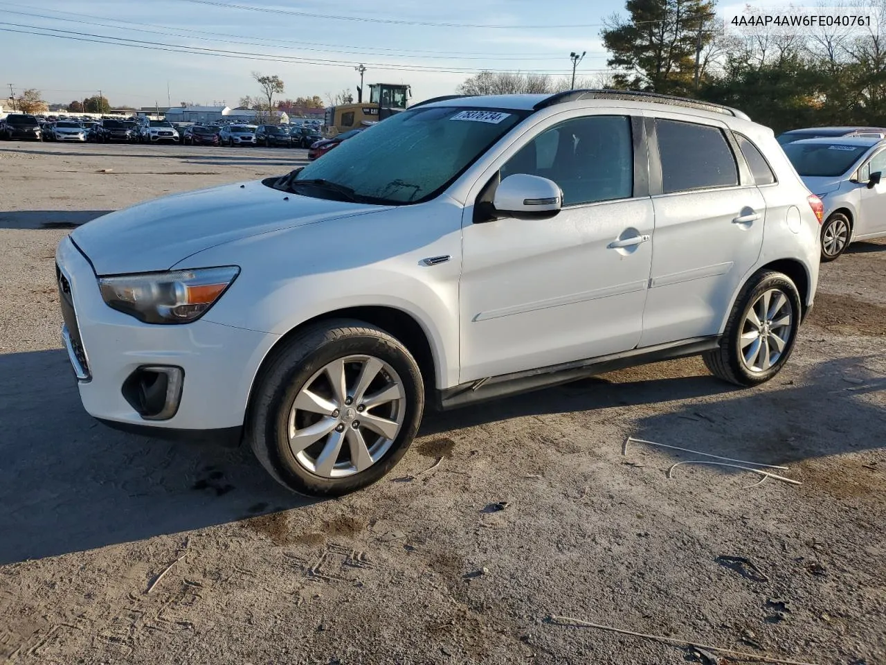 2015 Mitsubishi Outlander Sport Se VIN: 4A4AP4AW6FE040761 Lot: 78376734