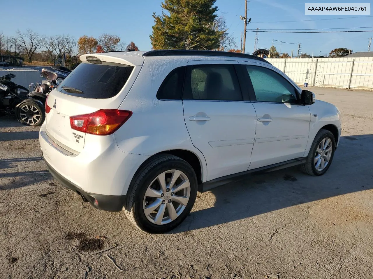 2015 Mitsubishi Outlander Sport Se VIN: 4A4AP4AW6FE040761 Lot: 78376734