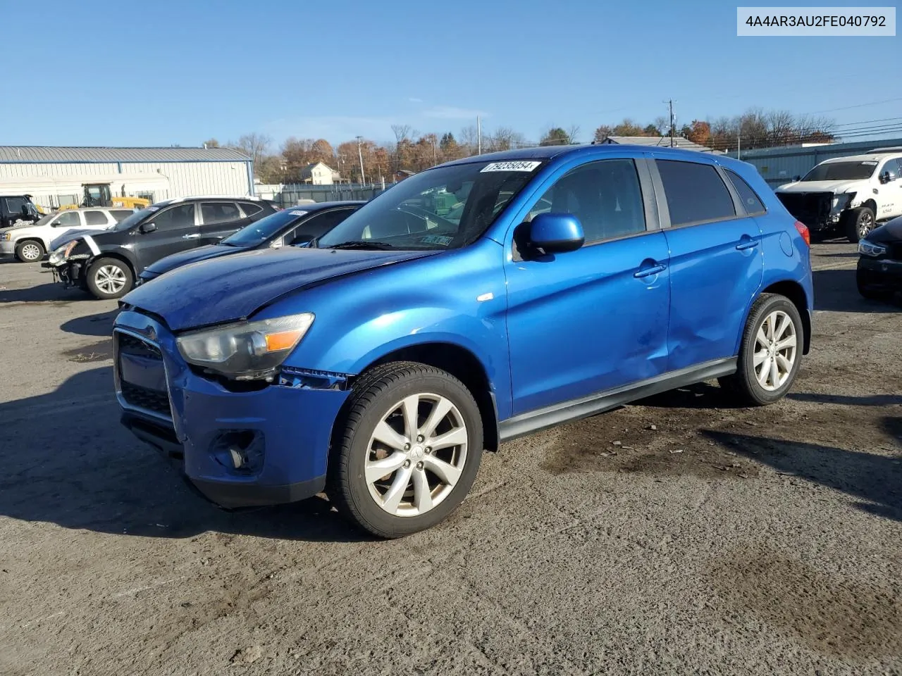 2015 Mitsubishi Outlander Sport Es VIN: 4A4AR3AU2FE040792 Lot: 79235054