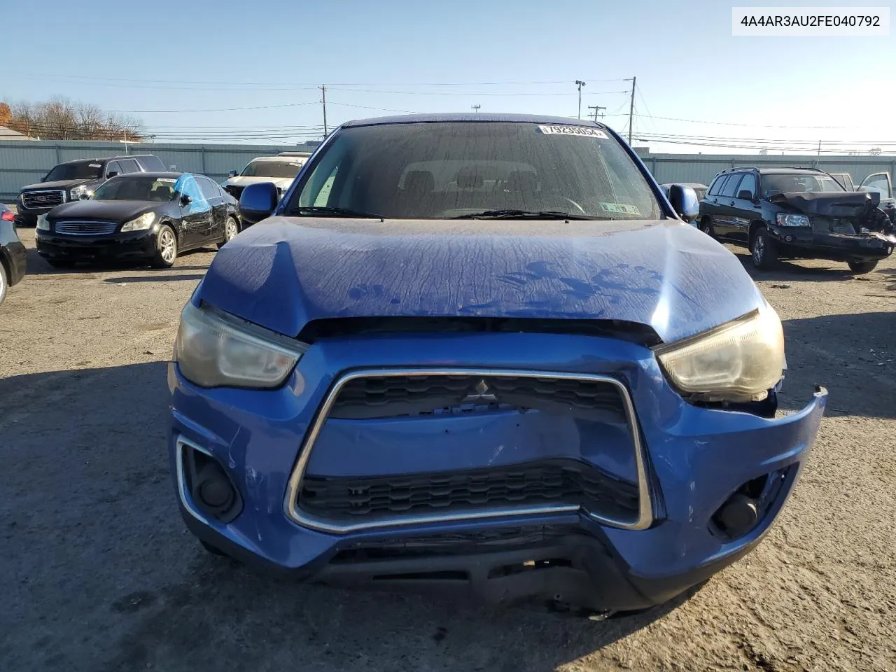 2015 Mitsubishi Outlander Sport Es VIN: 4A4AR3AU2FE040792 Lot: 79235054