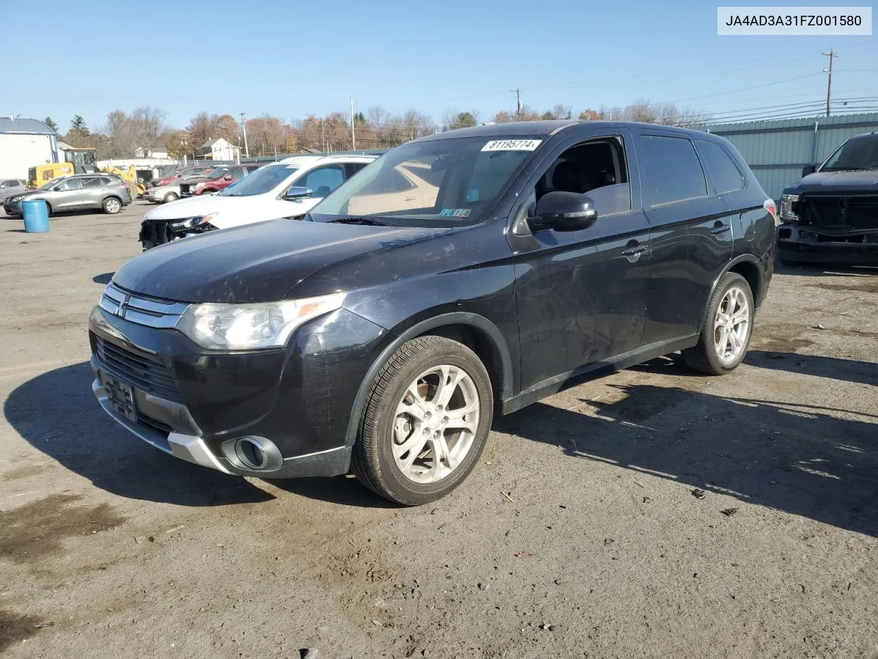 2015 Mitsubishi Outlander Se VIN: JA4AD3A31FZ001580 Lot: 81195774