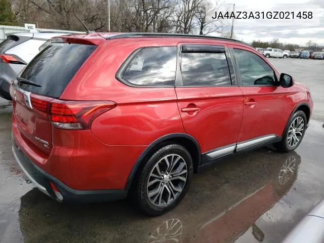 2016 Mitsubishi Outlander Se VIN: JA4AZ3A31GZ021458 Lot: 53930804