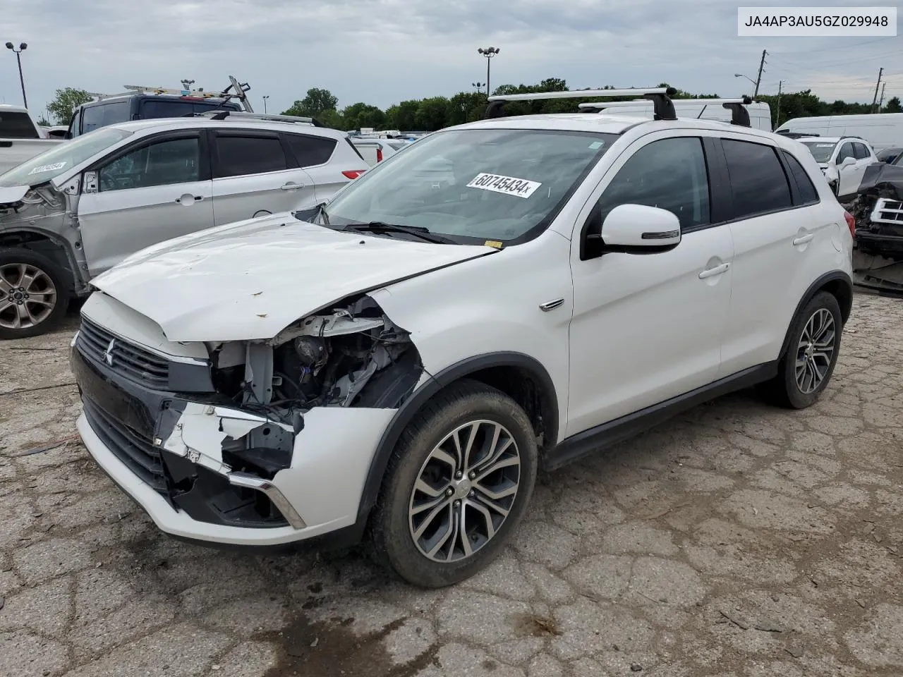 2016 Mitsubishi Outlander Sport Es VIN: JA4AP3AU5GZ029948 Lot: 60745434