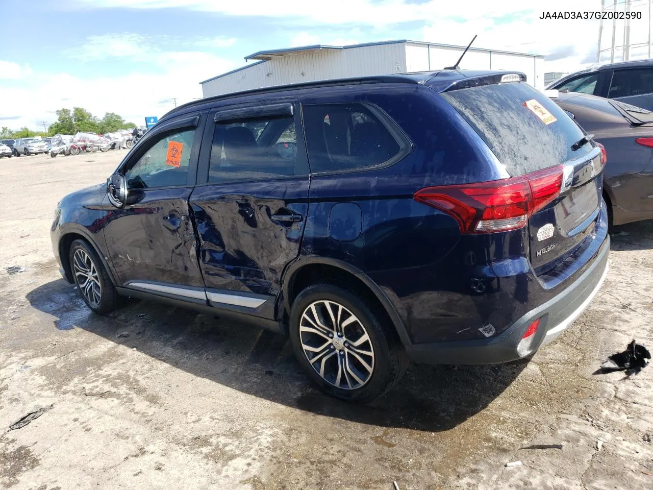 2016 Mitsubishi Outlander Se VIN: JA4AD3A37GZ002590 Lot: 60854264