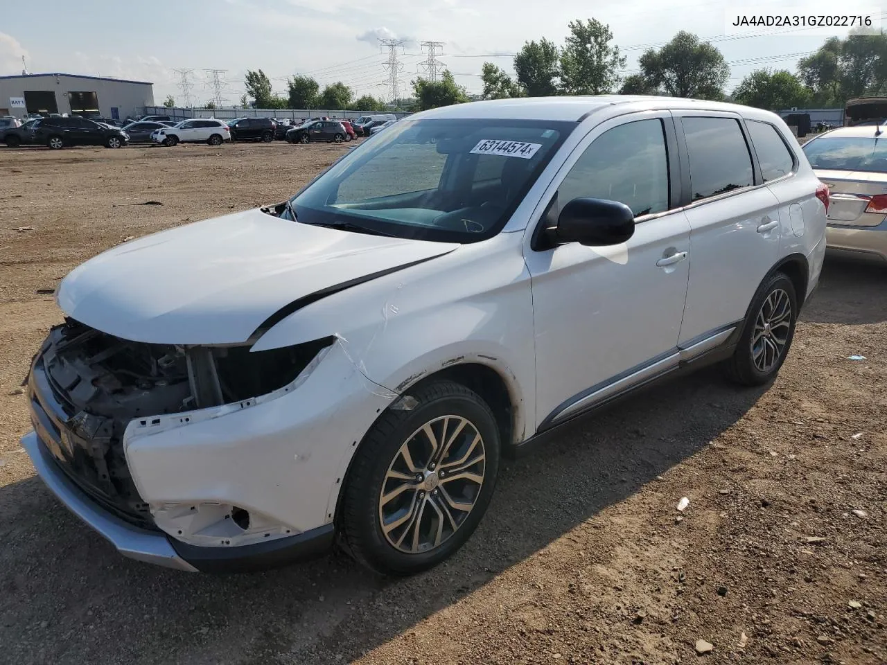 2016 Mitsubishi Outlander Es VIN: JA4AD2A31GZ022716 Lot: 63144574