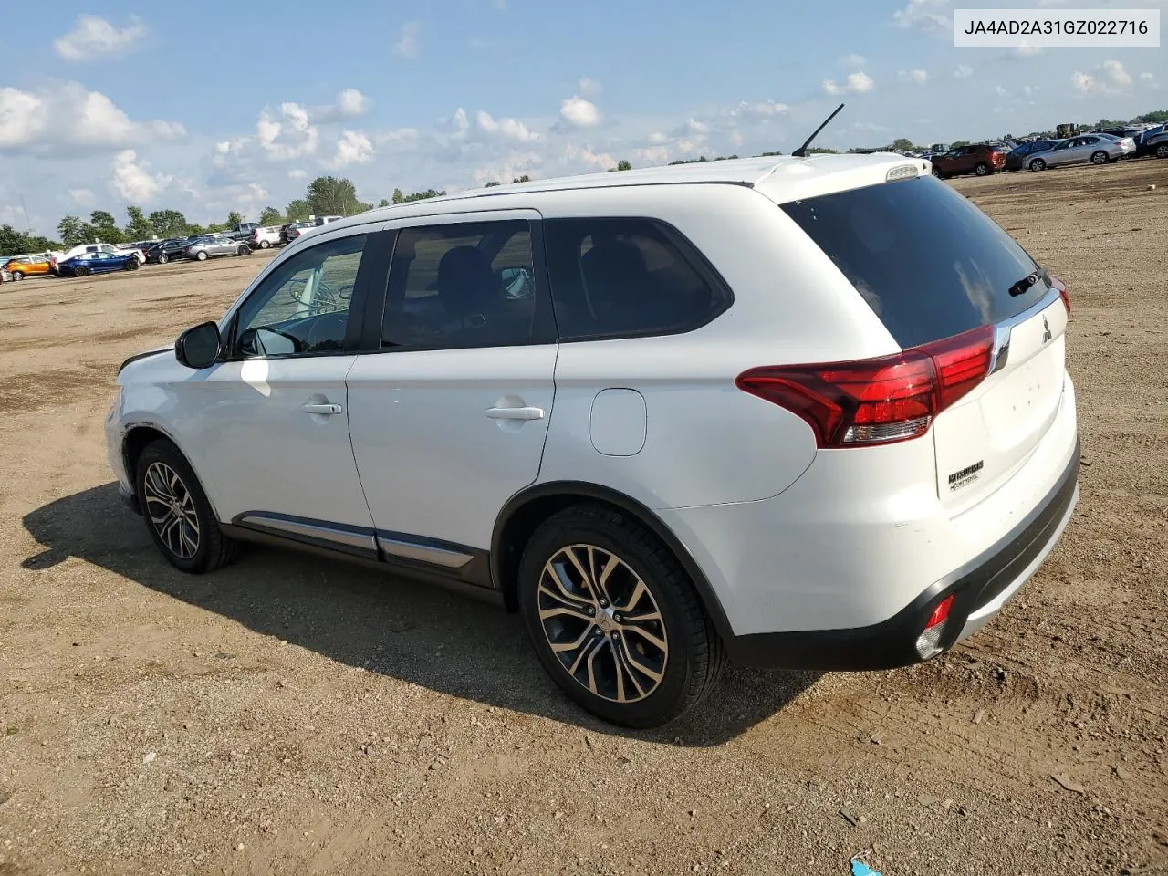 2016 Mitsubishi Outlander Es VIN: JA4AD2A31GZ022716 Lot: 63144574