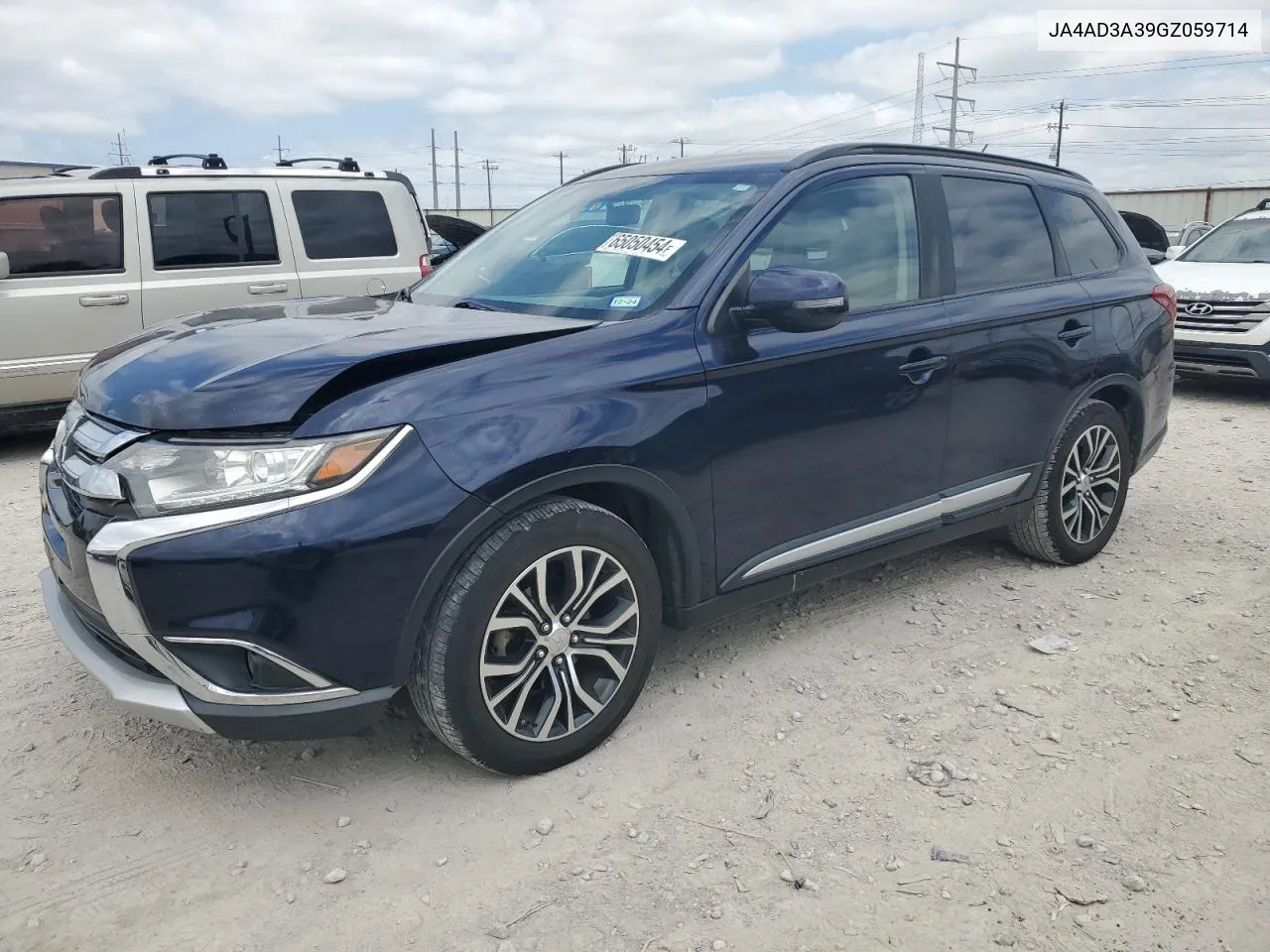 2016 Mitsubishi Outlander Se VIN: JA4AD3A39GZ059714 Lot: 65050454