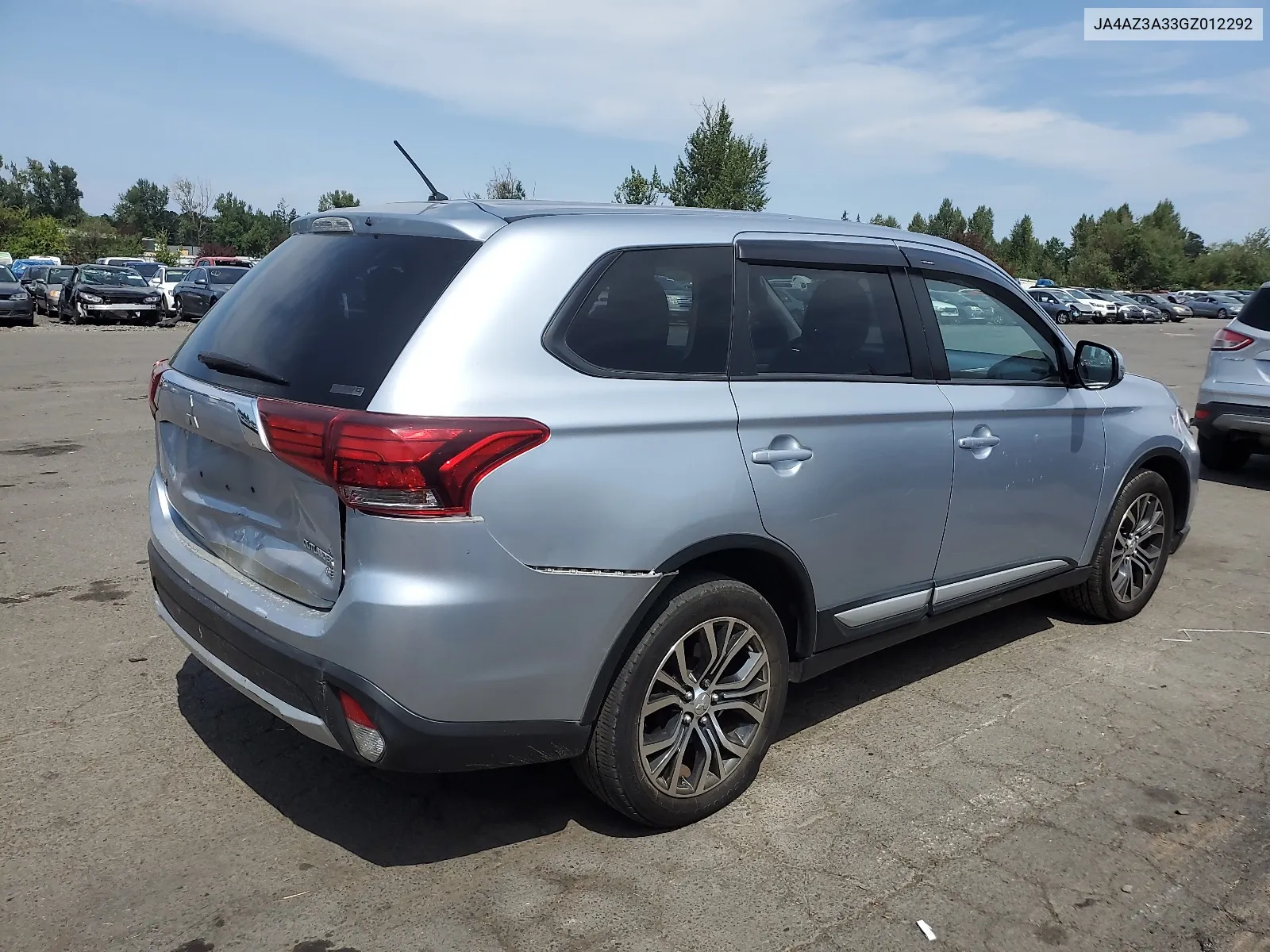 2016 Mitsubishi Outlander Se VIN: JA4AZ3A33GZ012292 Lot: 65492104