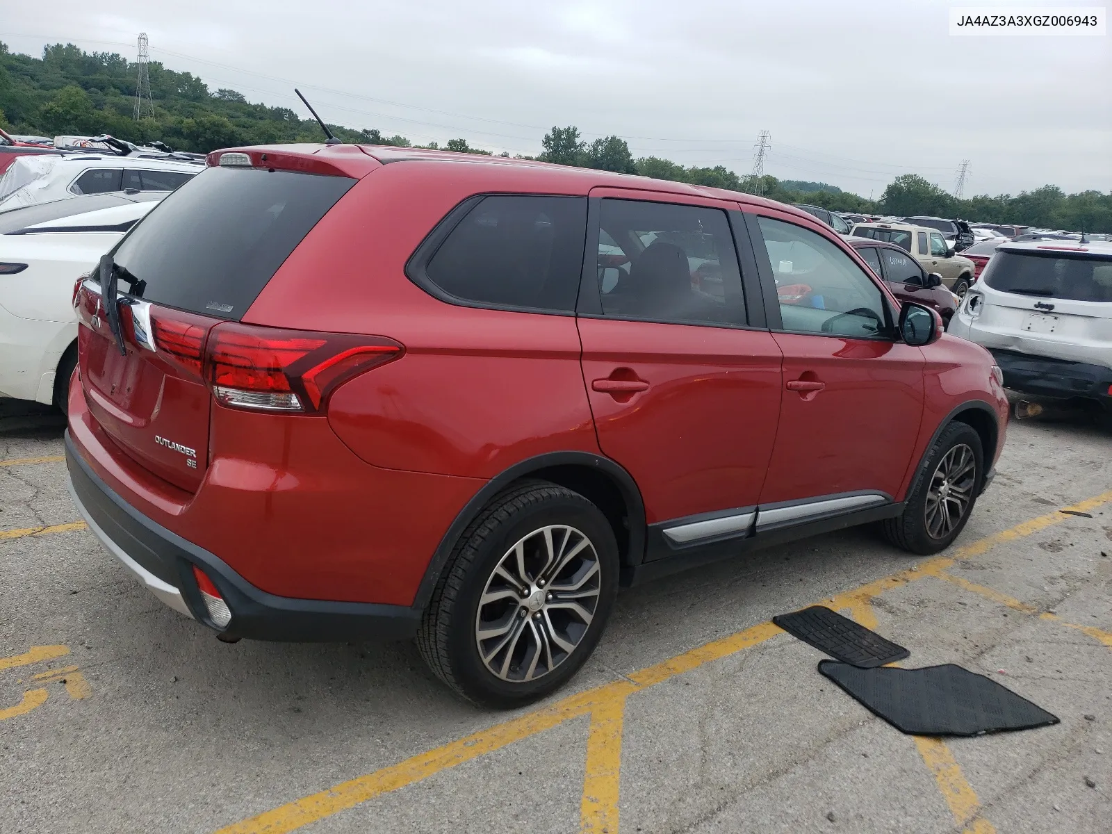 2016 Mitsubishi Outlander Se VIN: JA4AZ3A3XGZ006943 Lot: 66072764