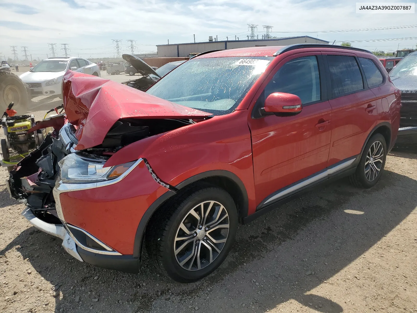 2016 Mitsubishi Outlander Se VIN: JA4AZ3A39GZ007887 Lot: 66498324