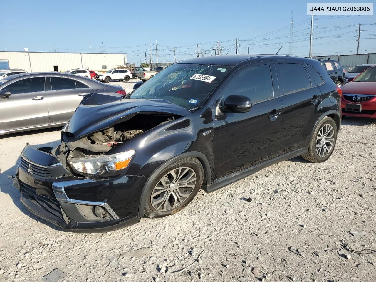 2016 Mitsubishi Outlander Sport Es VIN: JA4AP3AU1GZ063806 Lot: 67336594