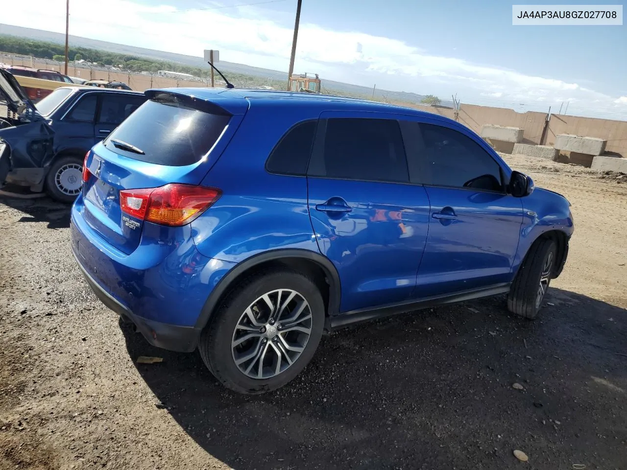 2016 Mitsubishi Outlander Sport Es VIN: JA4AP3AU8GZ027708 Lot: 68118394