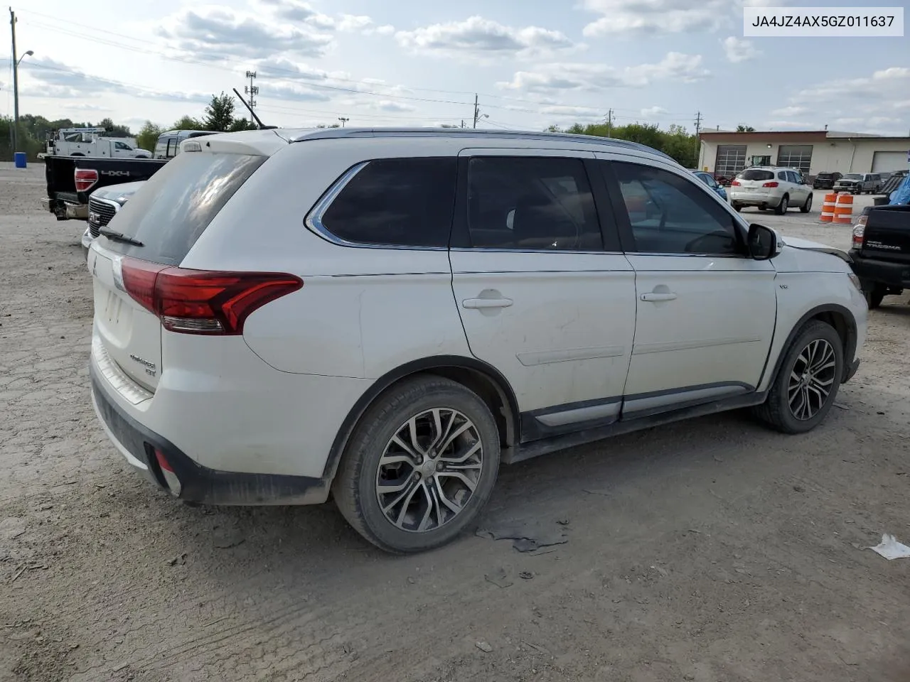 2016 Mitsubishi Outlander Gt VIN: JA4JZ4AX5GZ011637 Lot: 68213044