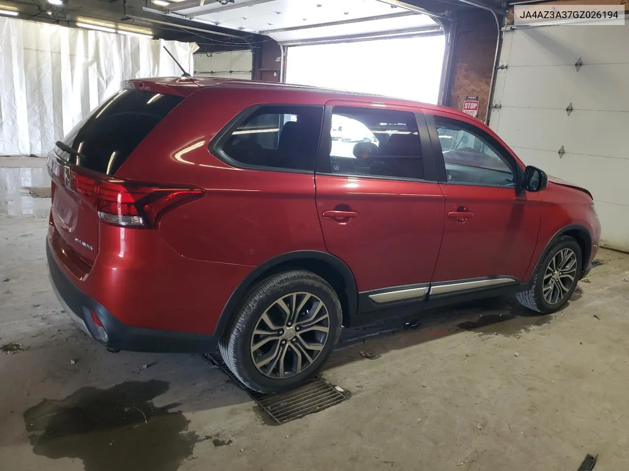 JA4AZ3A37GZ026194 2016 Mitsubishi Outlander Se