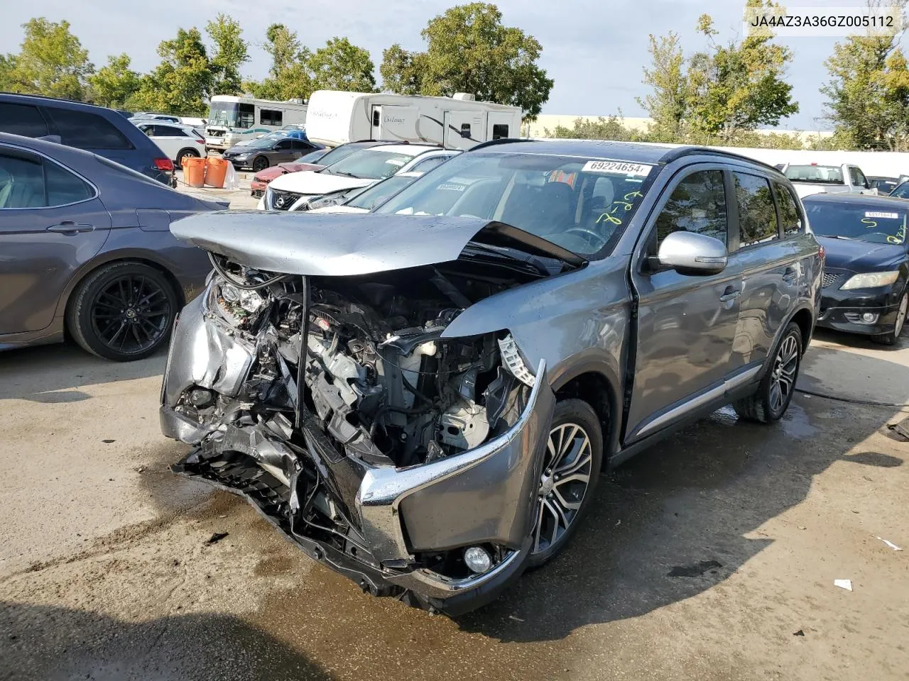 2016 Mitsubishi Outlander Se VIN: JA4AZ3A36GZ005112 Lot: 69224654