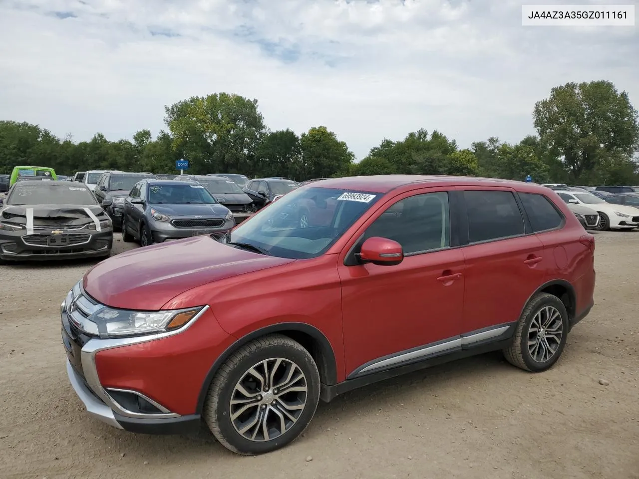 2016 Mitsubishi Outlander Se VIN: JA4AZ3A35GZ011161 Lot: 69993924