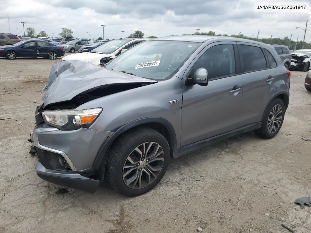 2016 Mitsubishi Outlander Sport Es VIN: JA4AP3AU5GZ061847 Lot: 70209994