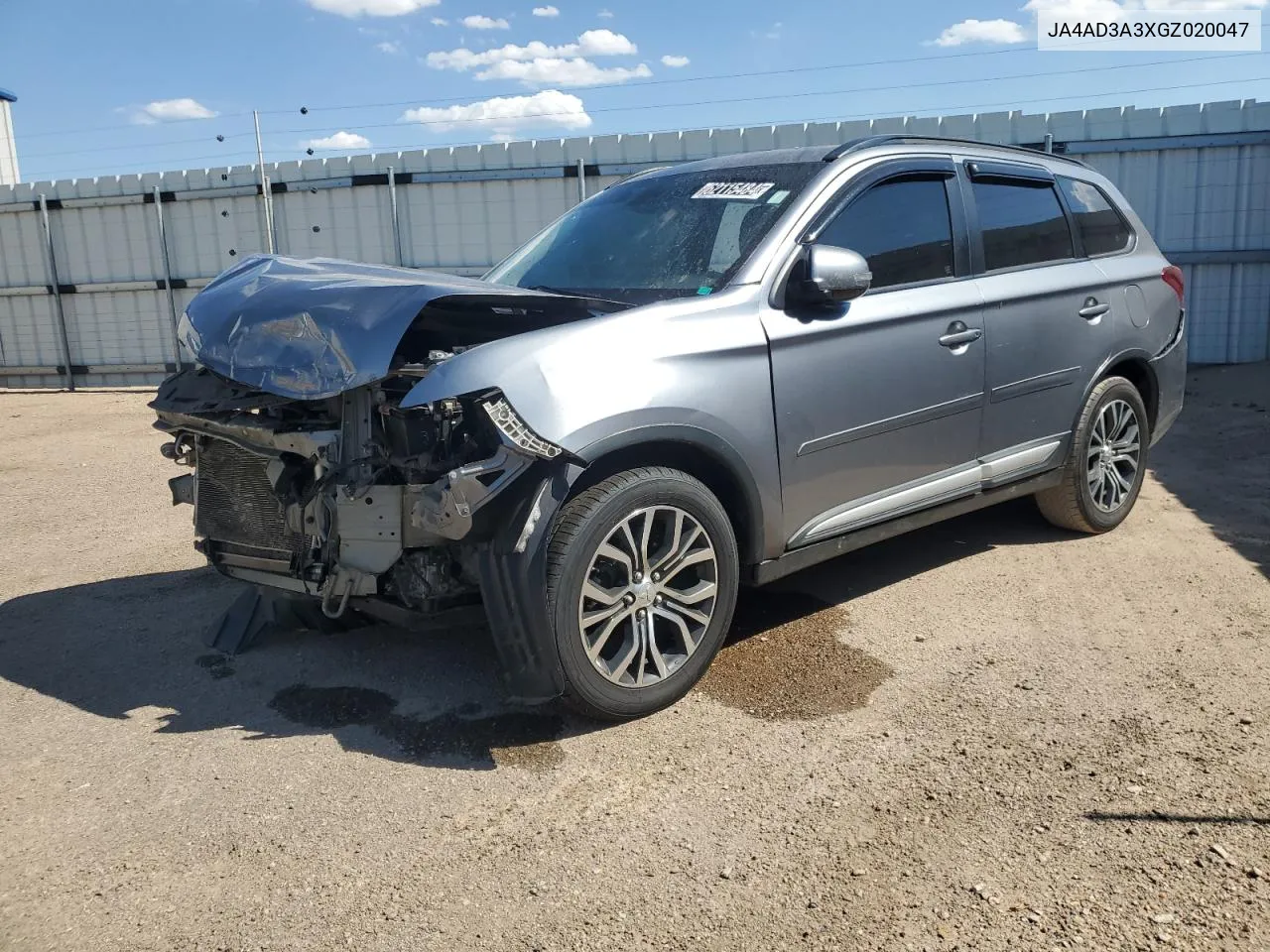 2016 Mitsubishi Outlander Se VIN: JA4AD3A3XGZ020047 Lot: 70914544