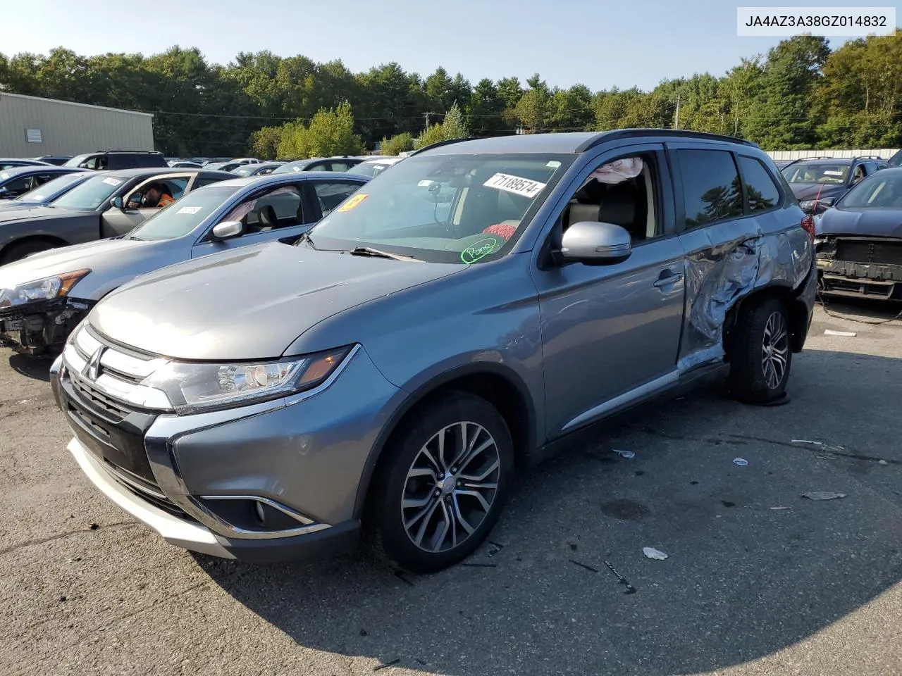 2016 Mitsubishi Outlander Se VIN: JA4AZ3A38GZ014832 Lot: 71189574