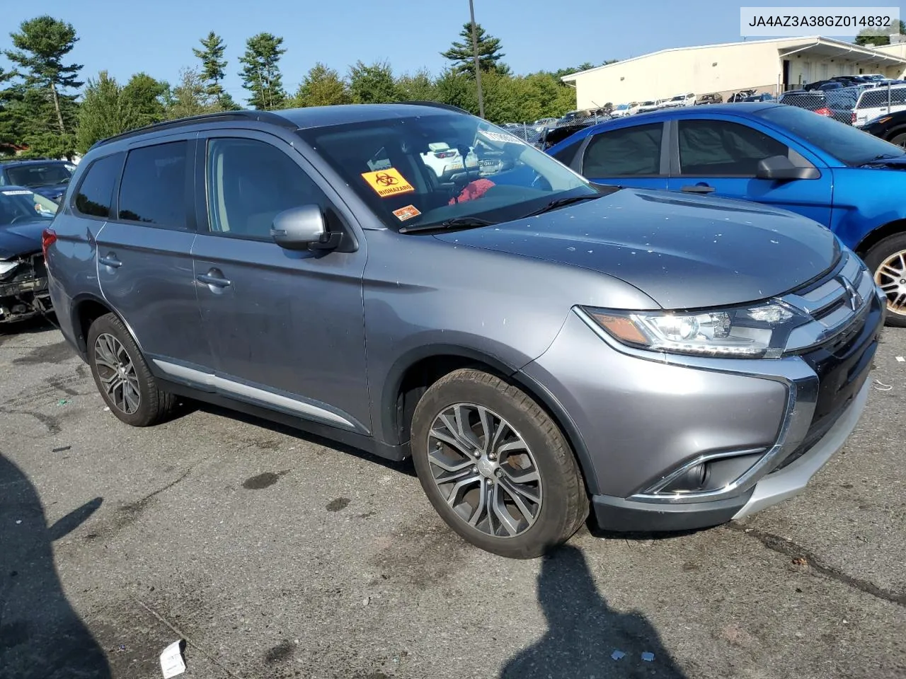 2016 Mitsubishi Outlander Se VIN: JA4AZ3A38GZ014832 Lot: 71189574