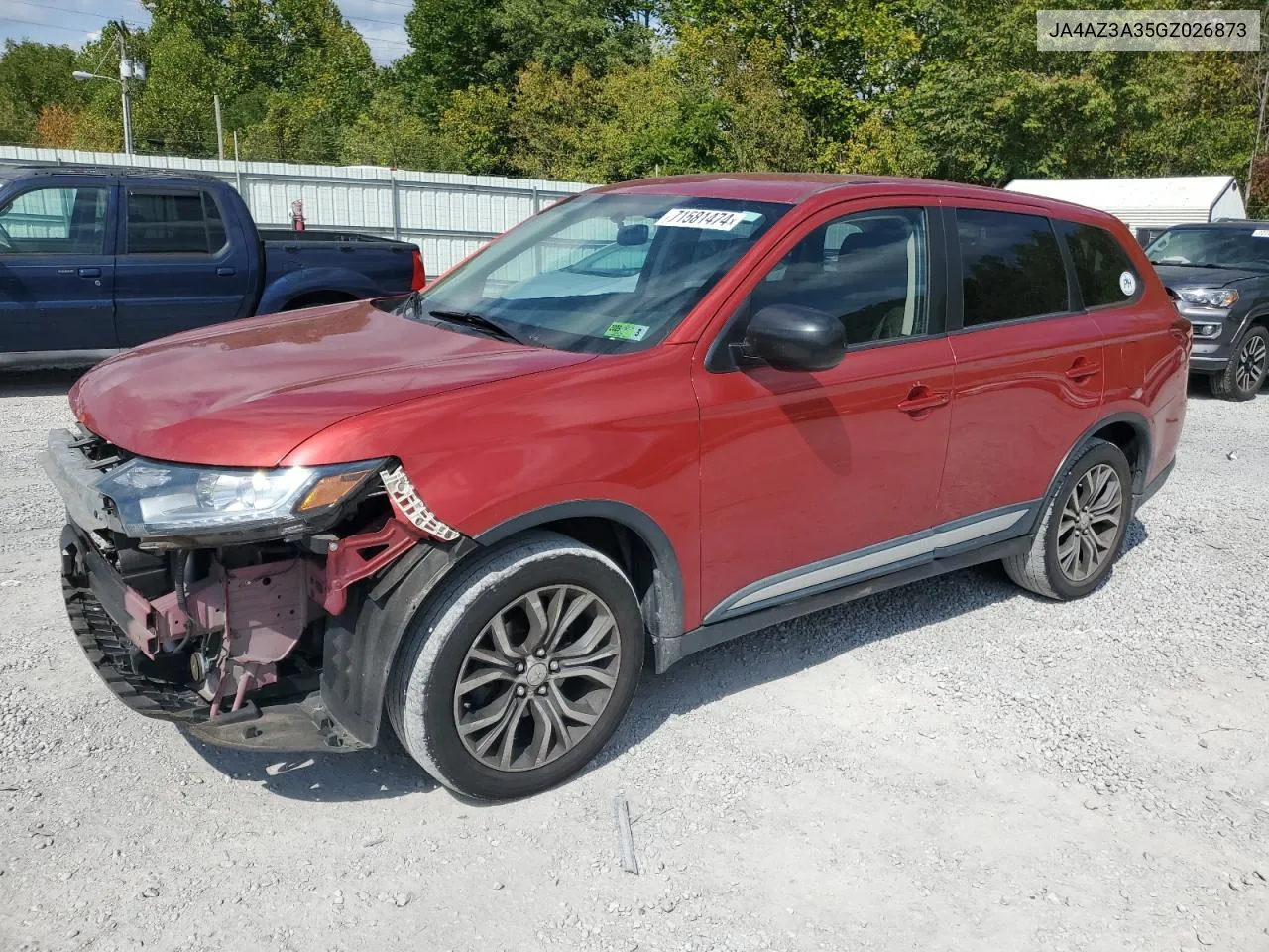 2016 Mitsubishi Outlander Se VIN: JA4AZ3A35GZ026873 Lot: 71581474