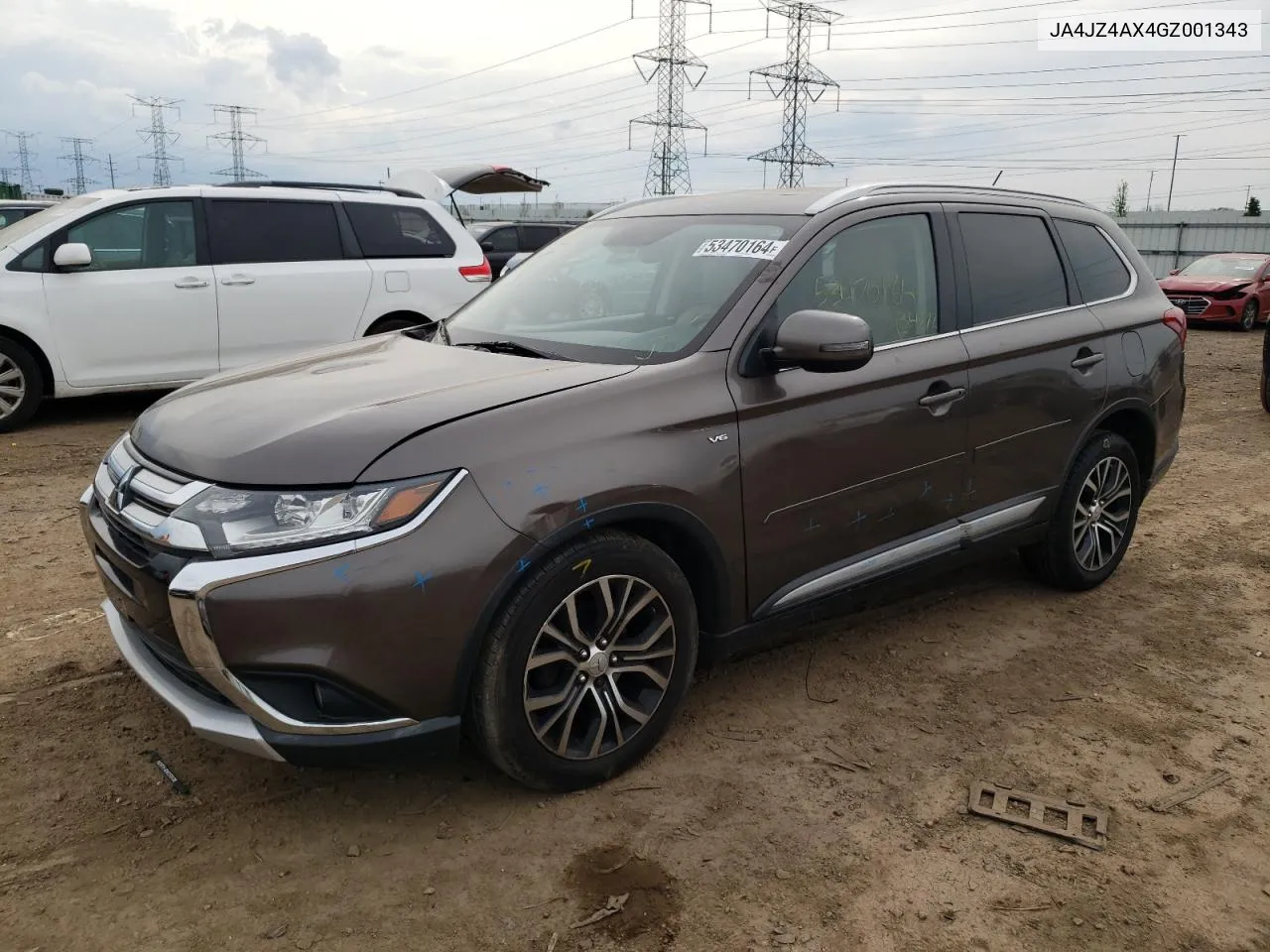 2016 Mitsubishi Outlander Gt VIN: JA4JZ4AX4GZ001343 Lot: 72156194