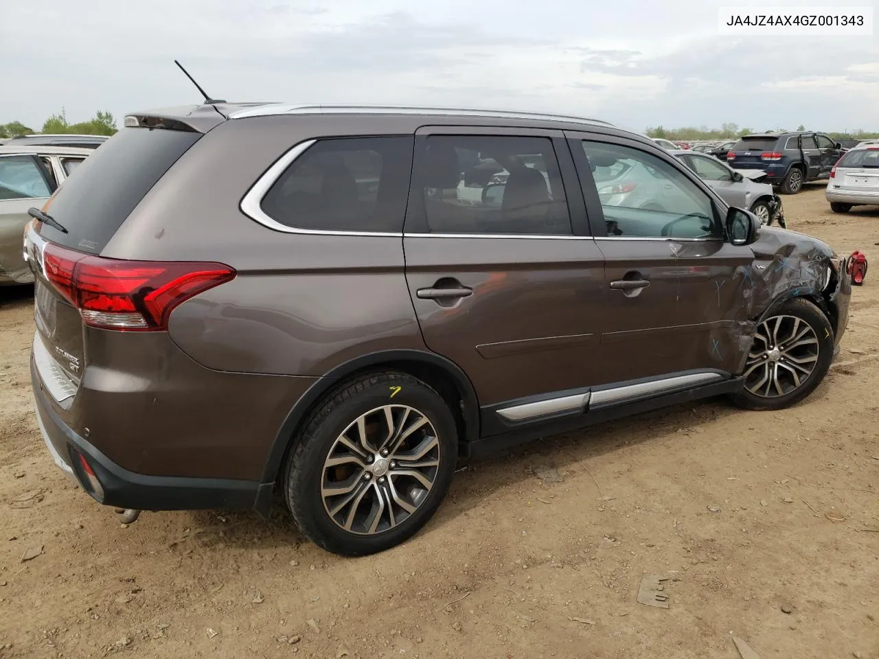 2016 Mitsubishi Outlander Gt VIN: JA4JZ4AX4GZ001343 Lot: 72156194