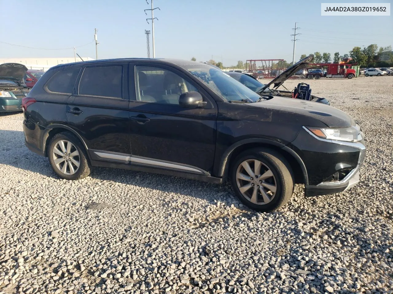 2016 Mitsubishi Outlander Es VIN: JA4AD2A38GZ019652 Lot: 72247594