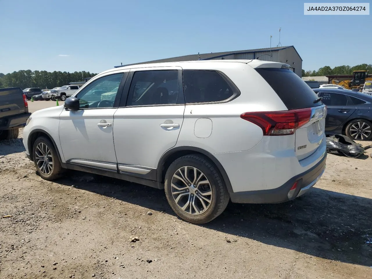 2016 Mitsubishi Outlander Es VIN: JA4AD2A37GZ064274 Lot: 72628034