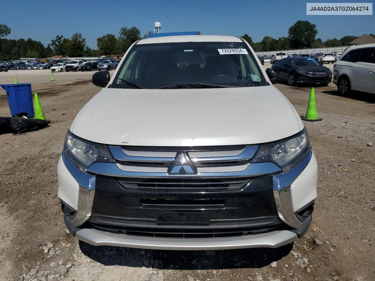 2016 Mitsubishi Outlander Es VIN: JA4AD2A37GZ064274 Lot: 72628034