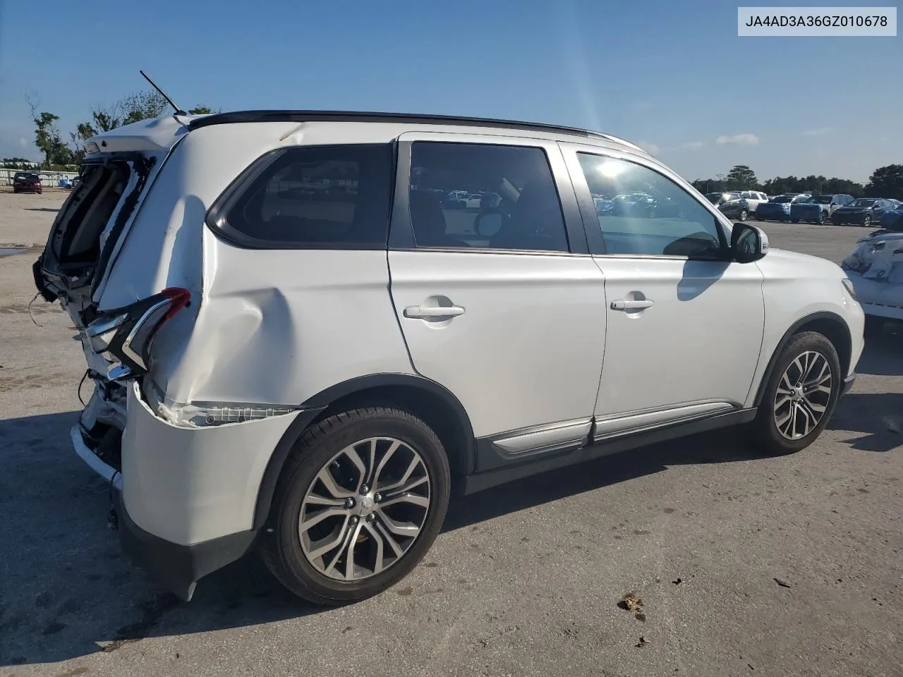 2016 Mitsubishi Outlander Se VIN: JA4AD3A36GZ010678 Lot: 72963764