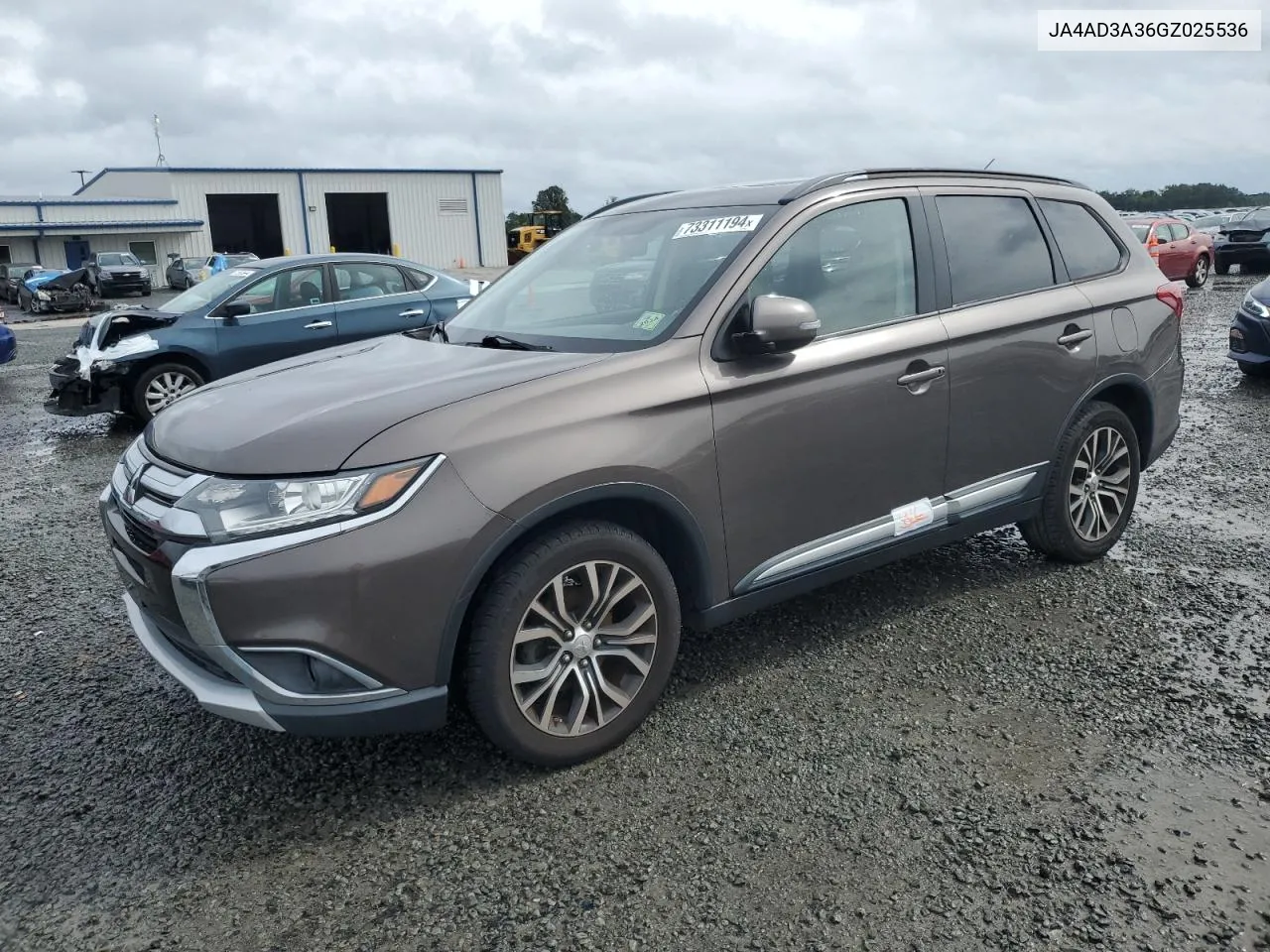 2016 Mitsubishi Outlander Se VIN: JA4AD3A36GZ025536 Lot: 73311194