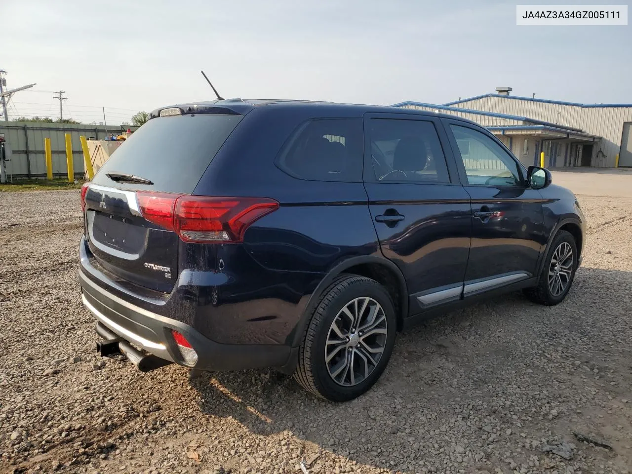 2016 Mitsubishi Outlander Se VIN: JA4AZ3A34GZ005111 Lot: 74084774