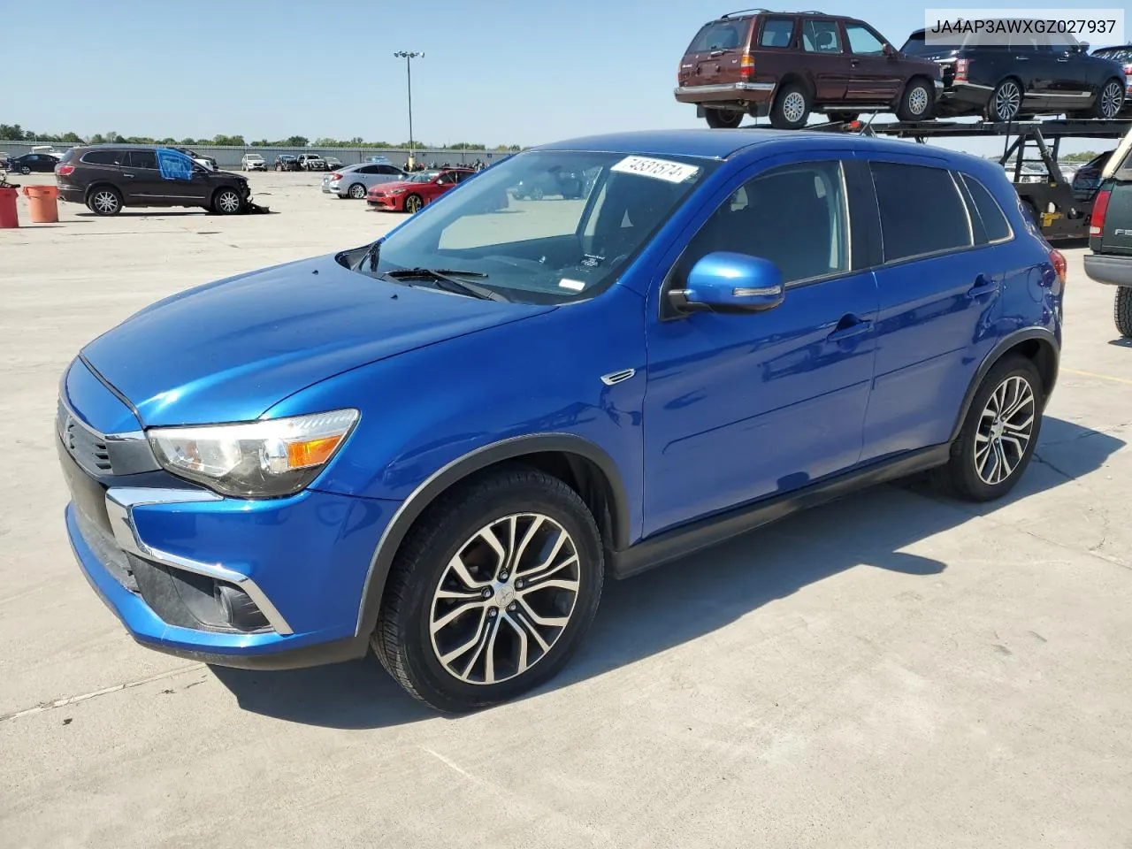 2016 Mitsubishi Outlander Sport Es VIN: JA4AP3AWXGZ027937 Lot: 74531574