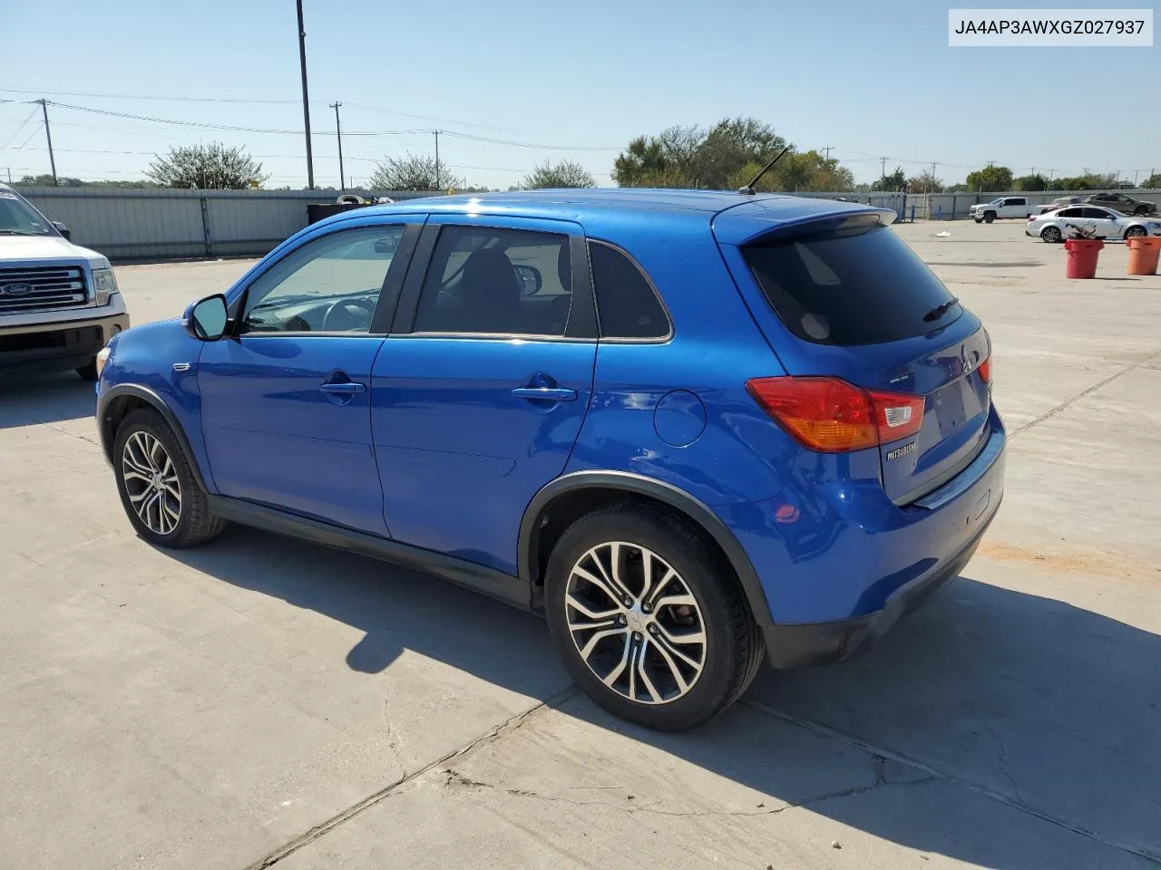 2016 Mitsubishi Outlander Sport Es VIN: JA4AP3AWXGZ027937 Lot: 74531574