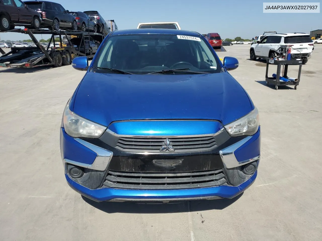 2016 Mitsubishi Outlander Sport Es VIN: JA4AP3AWXGZ027937 Lot: 74531574