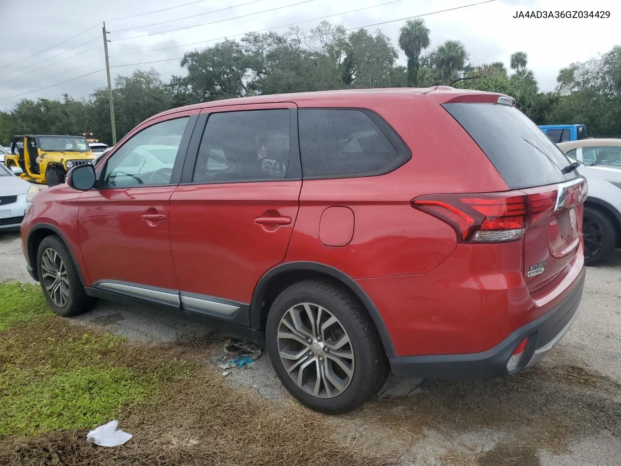 2016 Mitsubishi Outlander Se VIN: JA4AD3A36GZ034429 Lot: 75104424