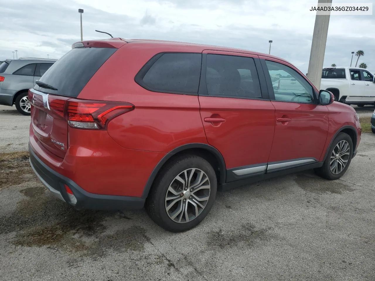 2016 Mitsubishi Outlander Se VIN: JA4AD3A36GZ034429 Lot: 75104424