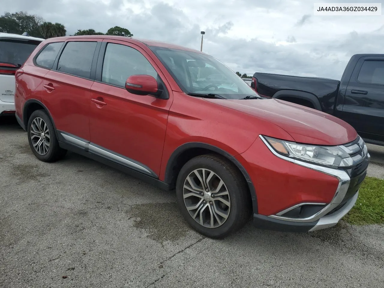 2016 Mitsubishi Outlander Se VIN: JA4AD3A36GZ034429 Lot: 75104424