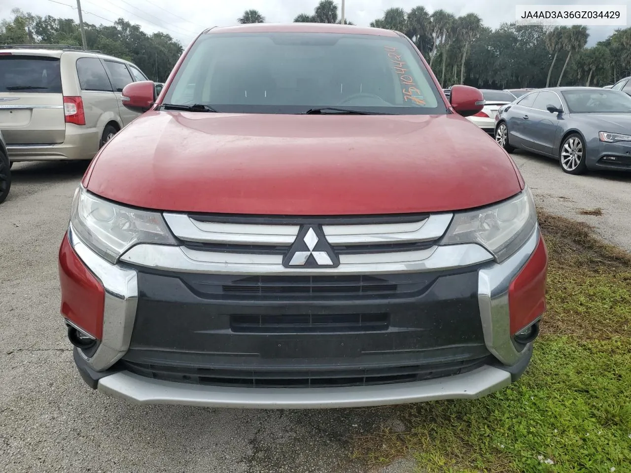 2016 Mitsubishi Outlander Se VIN: JA4AD3A36GZ034429 Lot: 75104424