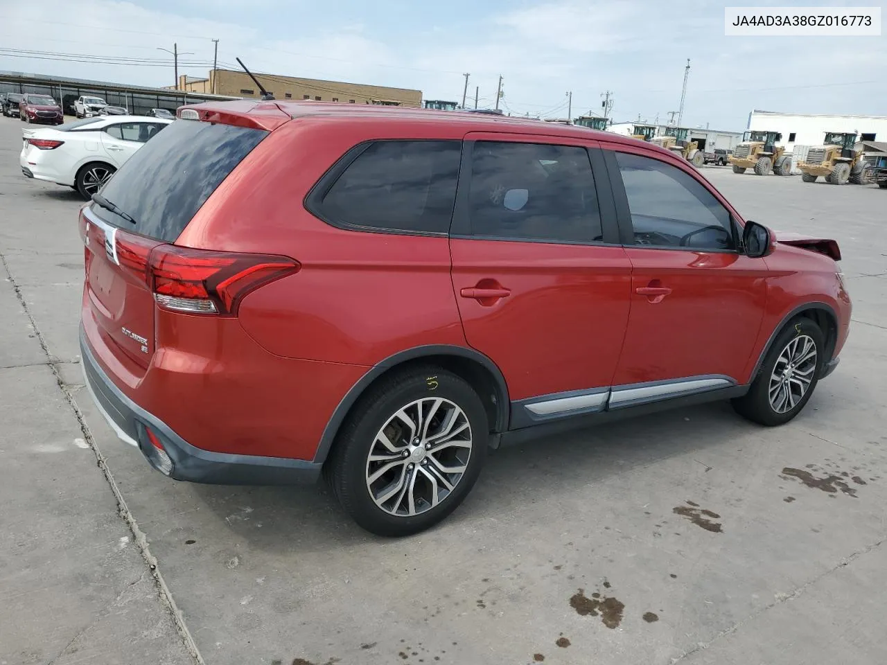 2016 Mitsubishi Outlander Se VIN: JA4AD3A38GZ016773 Lot: 75174254