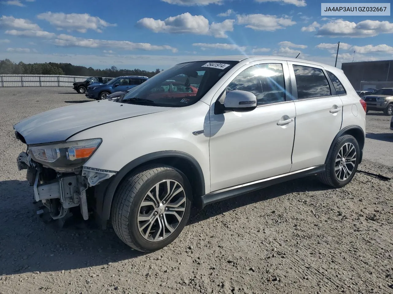 2016 Mitsubishi Outlander Sport Es VIN: JA4AP3AU1GZ032667 Lot: 75441914