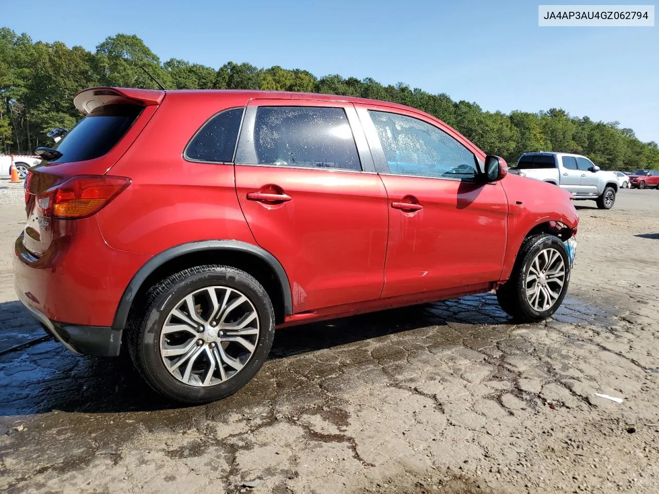 2016 Mitsubishi Outlander Sport Es VIN: JA4AP3AU4GZ062794 Lot: 75502164